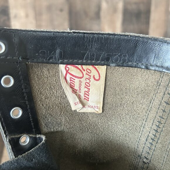 Corcoran Vintage Black Lace Up Jump Boots Mens 9.5 D - Picture 6 of 12